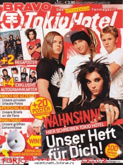 revista tokio hotel - deci fetelor care vreti revista tokio hotel de la - tokio hotel